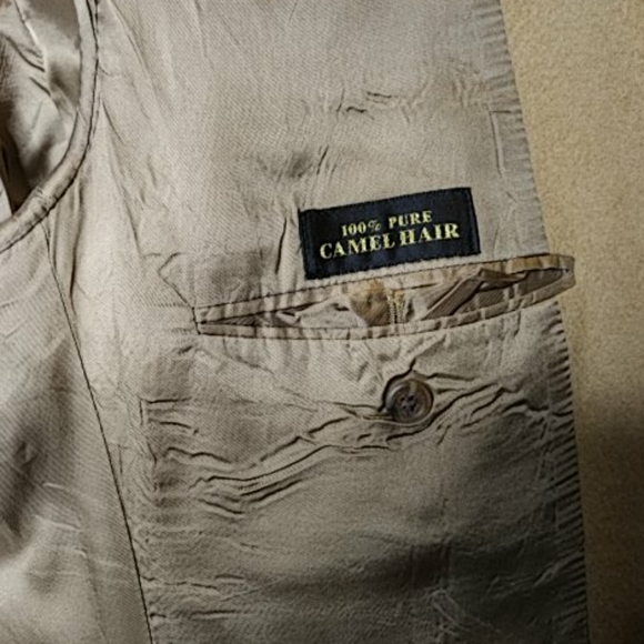 Bill Blass 100% Camel Hair Blazer Coat Jacket - Picture 4 of 5